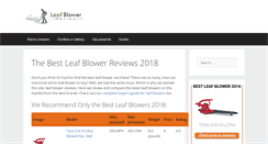 Desktop Screenshot of leafblowerreviews.net